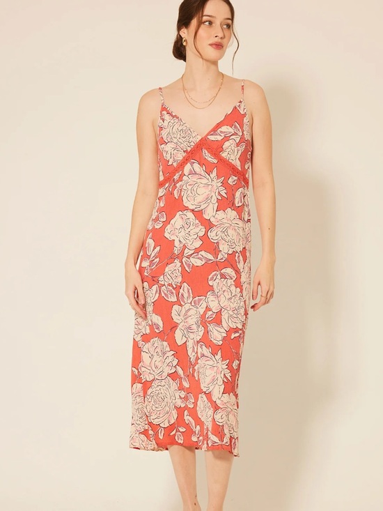 Patrons of Peace Dresses & Skirts - Coral Floral Slip Dress